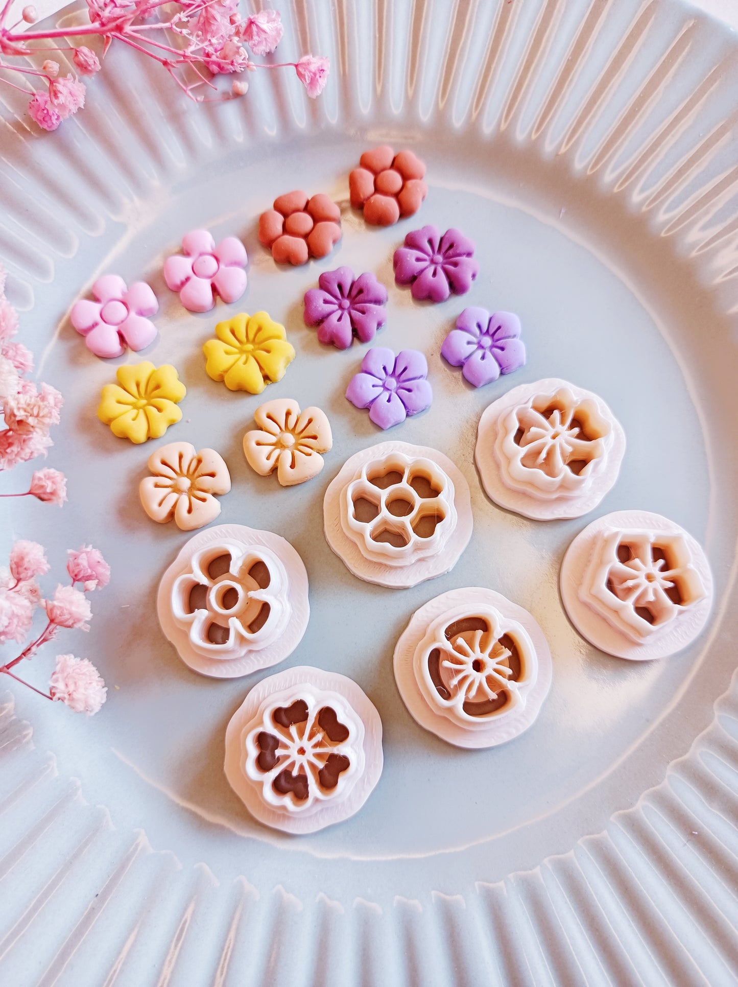 Flower Stud Polymer Clay Cutters | Spring Clay Cutters