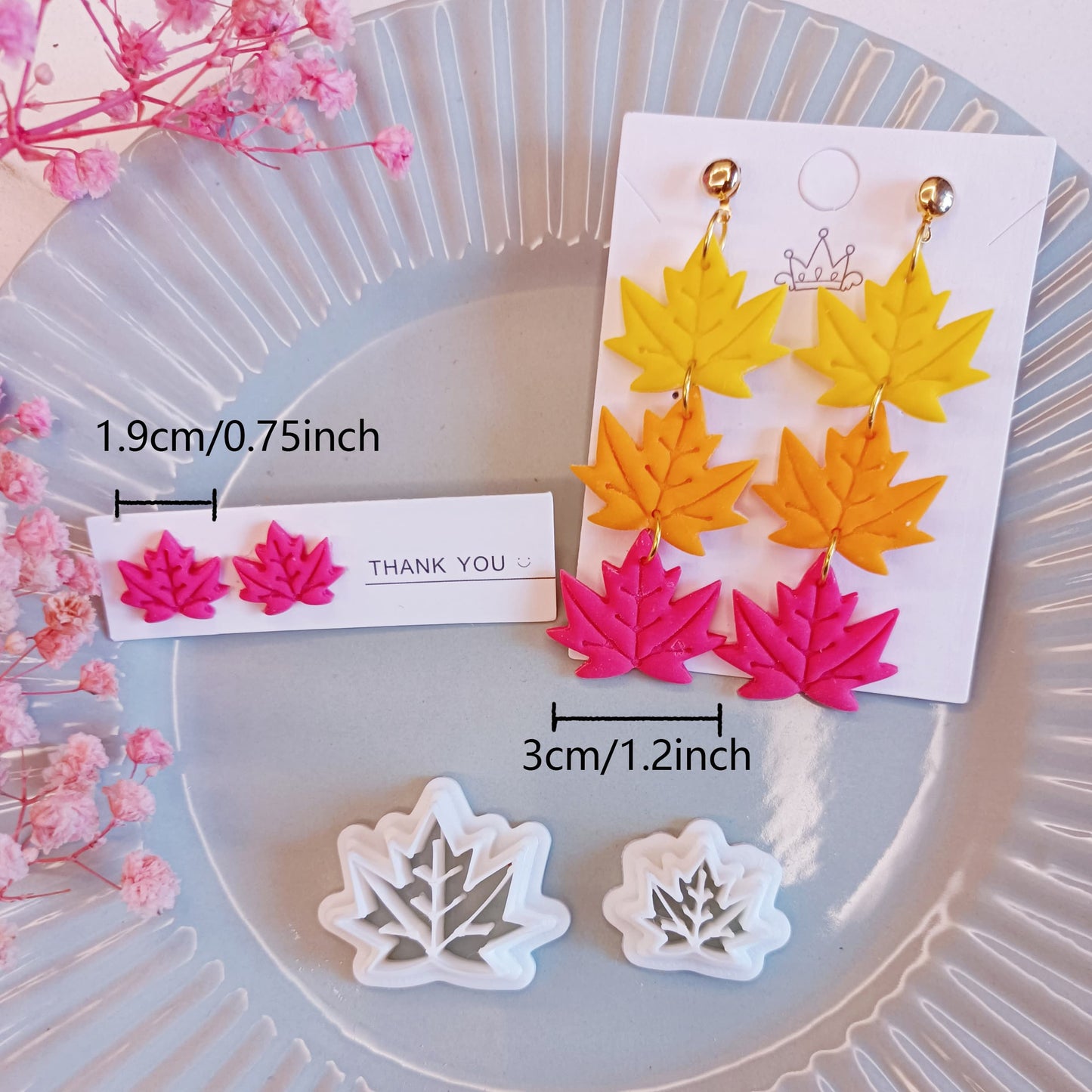 Maple Leaf Clay Cutters | Fall Leaf Polymer Clay Cutters