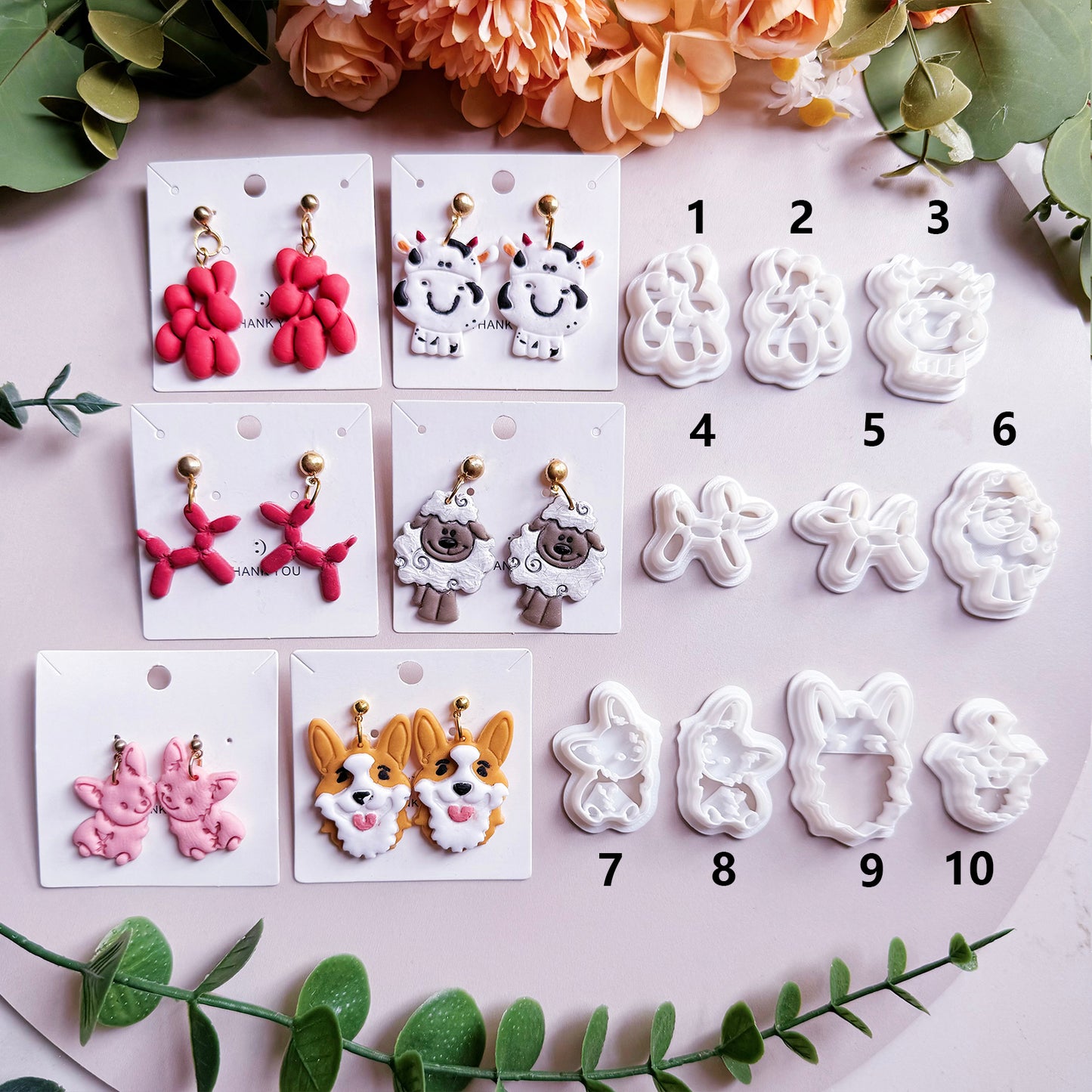 Dog series Polymer Clay Cutters |  Animal Series Polymer Clay Cutter