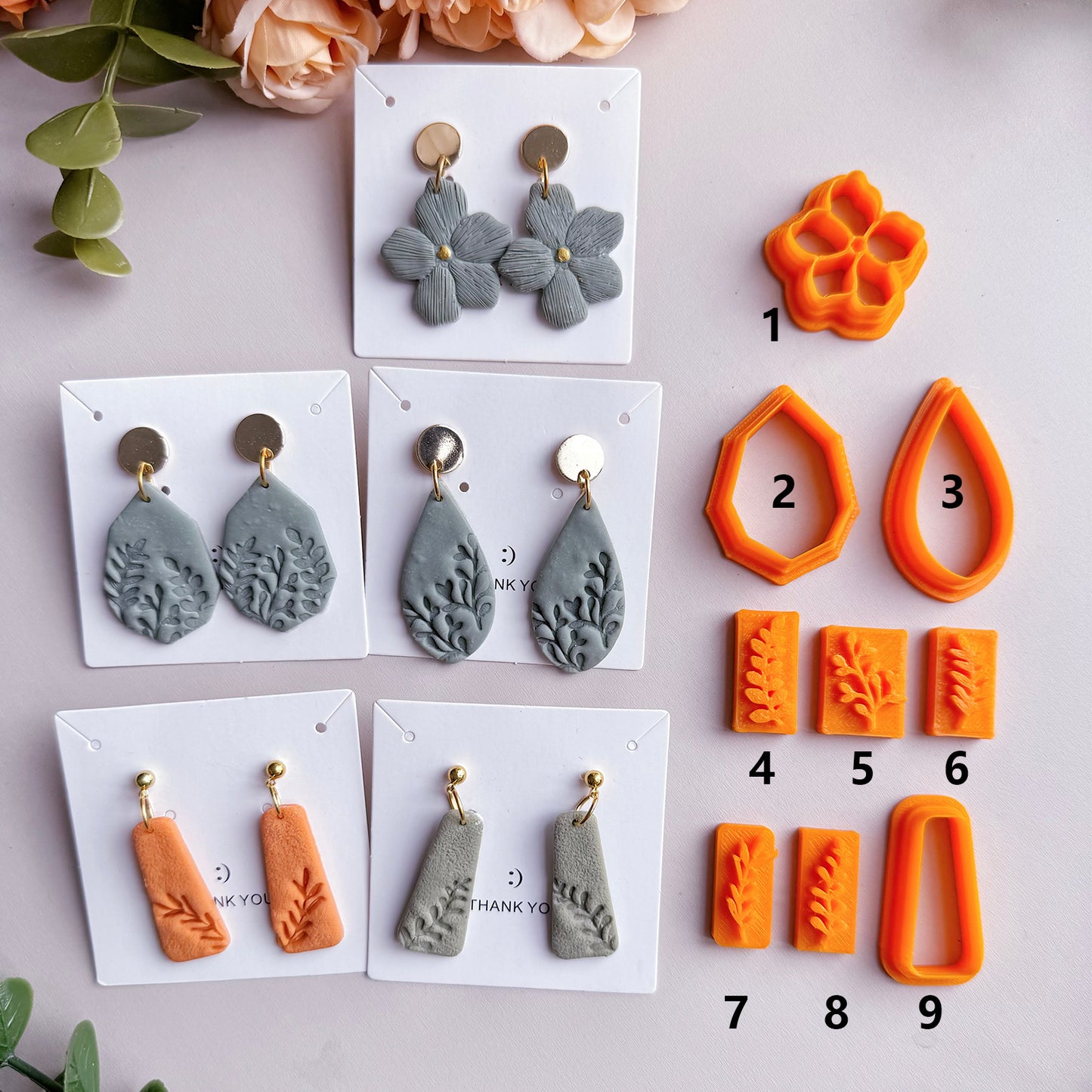 Minimalism Polymer  Clay Cutters Set | Boho Clay Cutters
