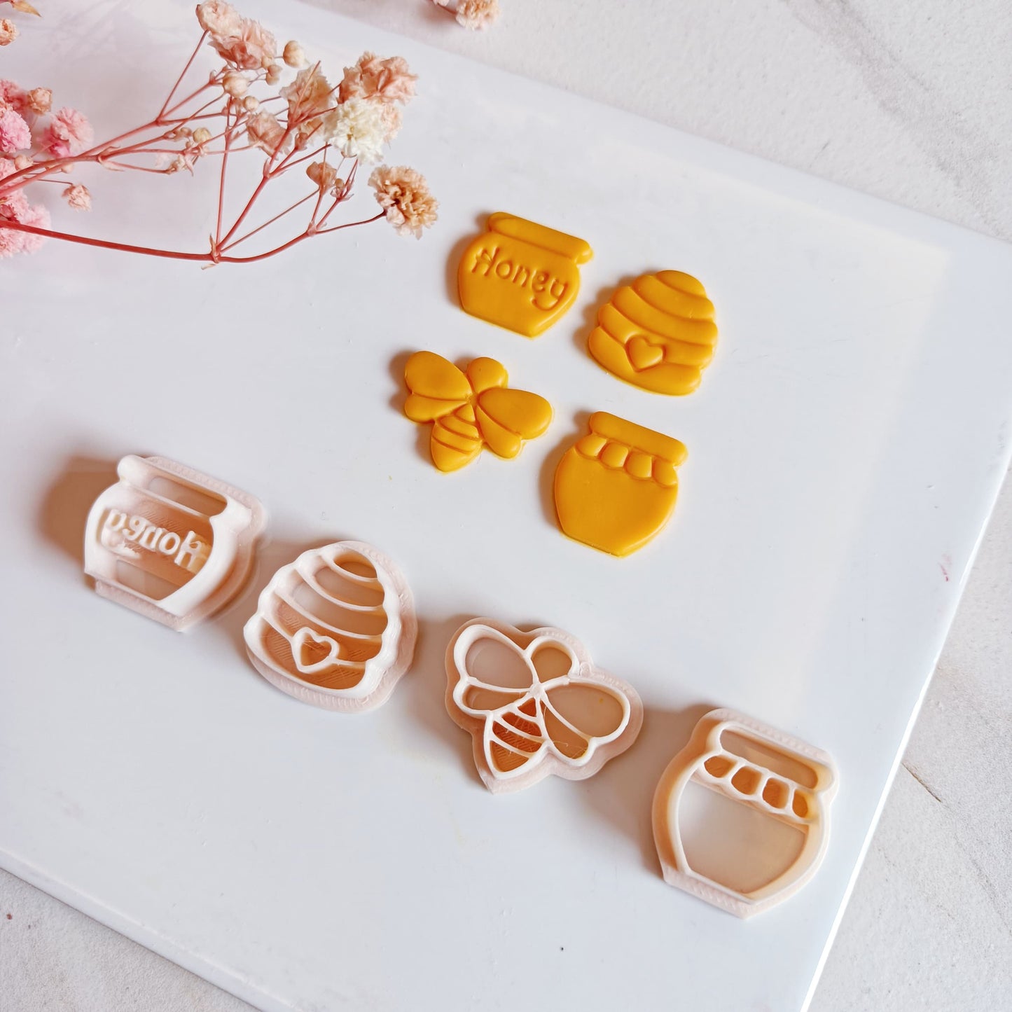 Honey Bee Polymer Clay Cutters Set | Spring Clay Cutters