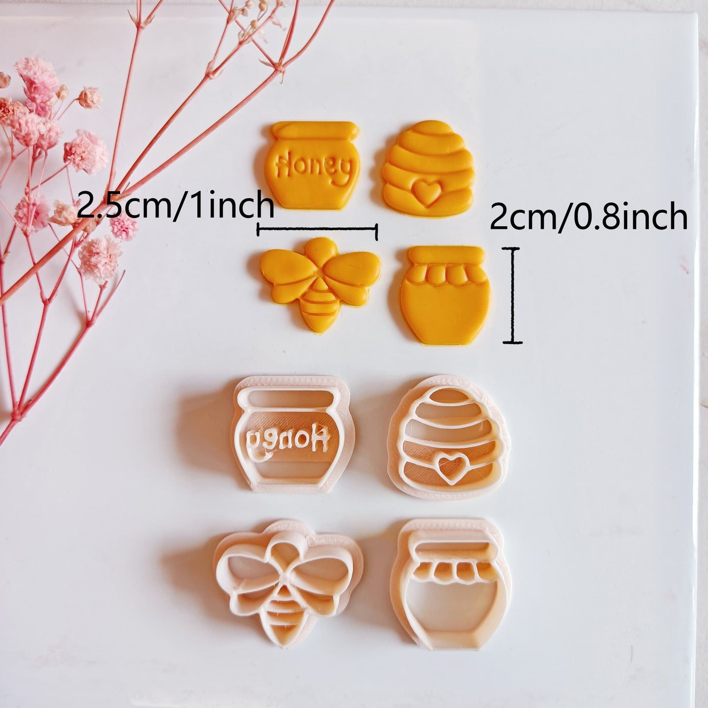 Honey Bee Polymer Clay Cutters Set | Spring Clay Cutters