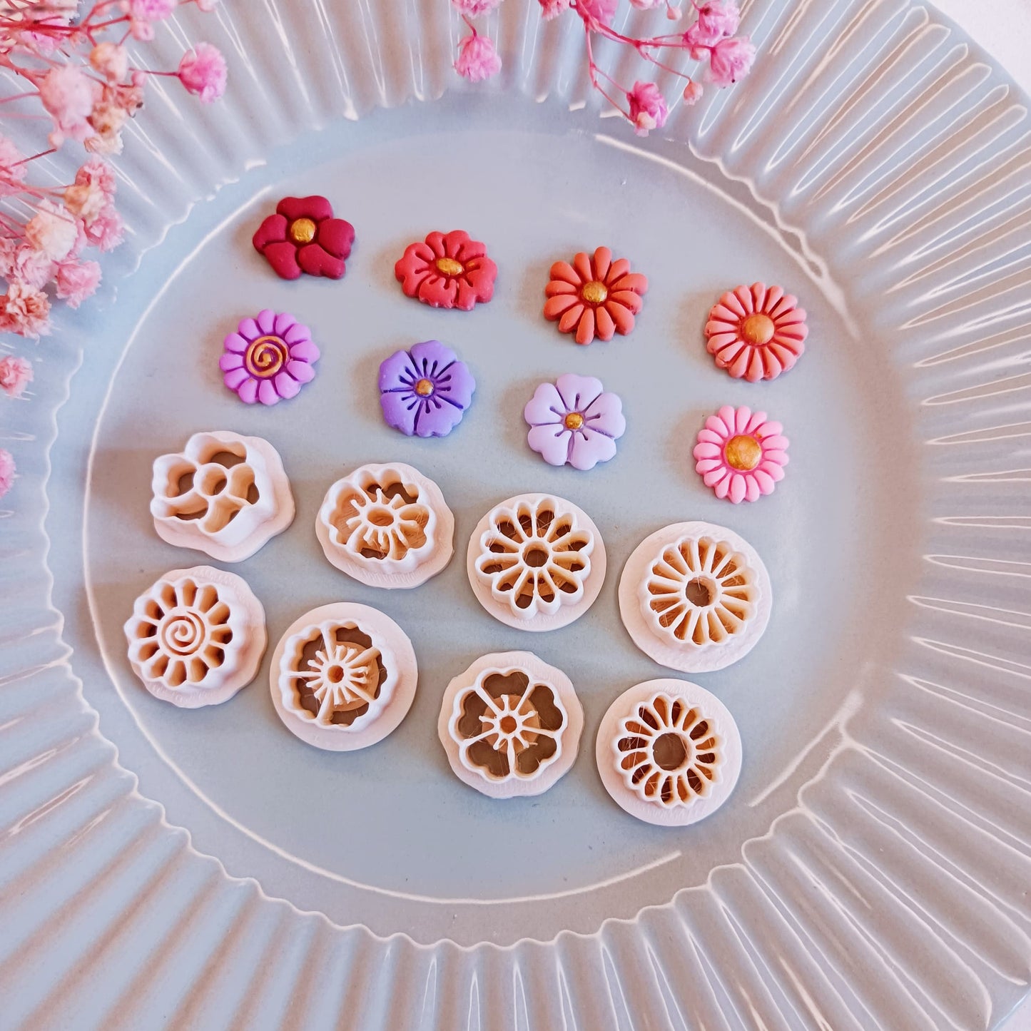 Flower Stud Polymer Clay Cutters Set | Spring Clay Cutters