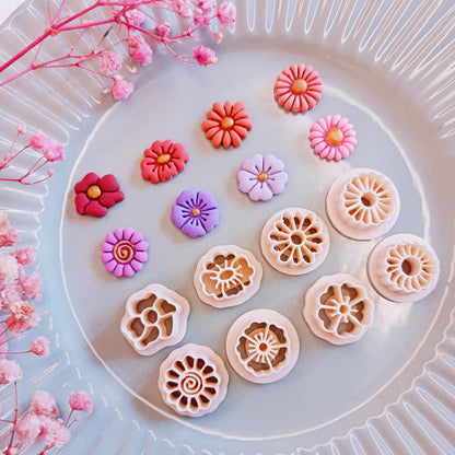 Flower Stud Polymer Clay Cutters Set | Spring Clay Cutters
