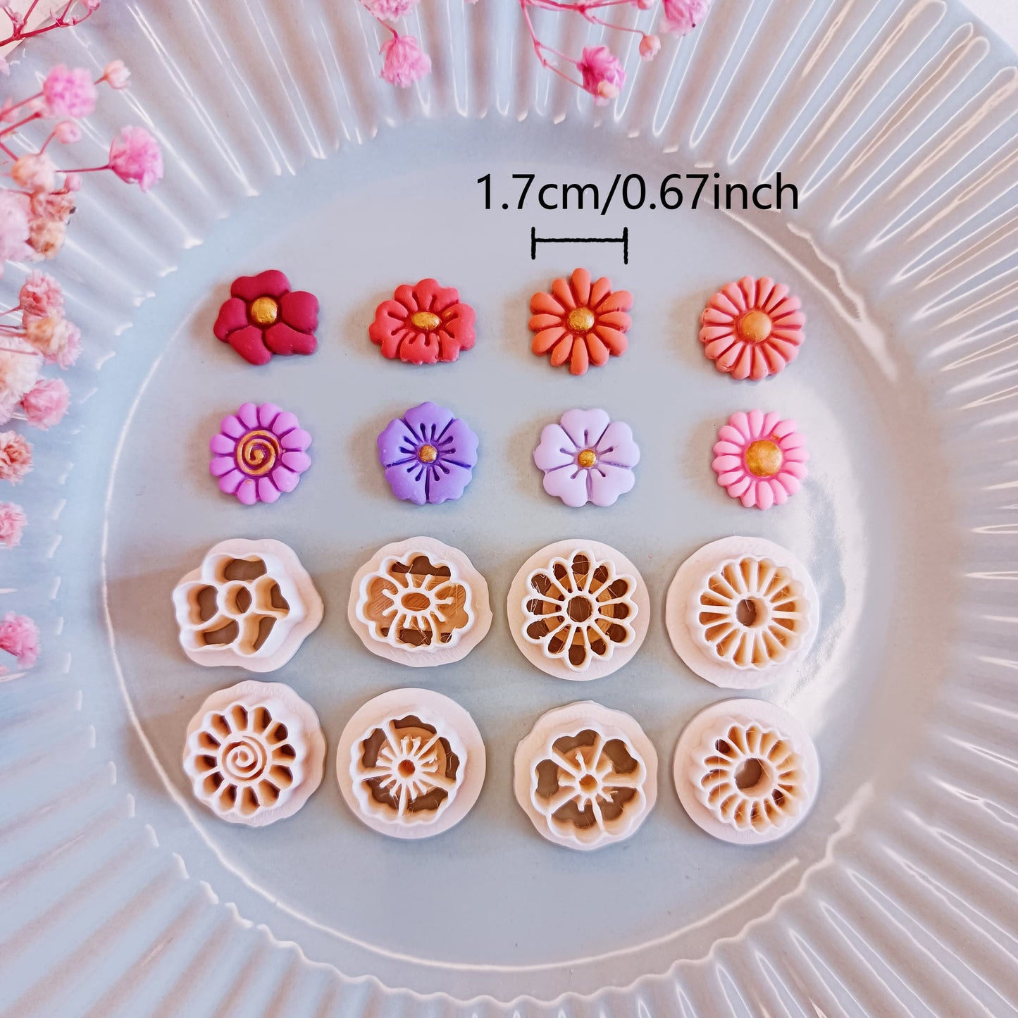 Flower Stud Polymer Clay Cutters Set | Spring Clay Cutters