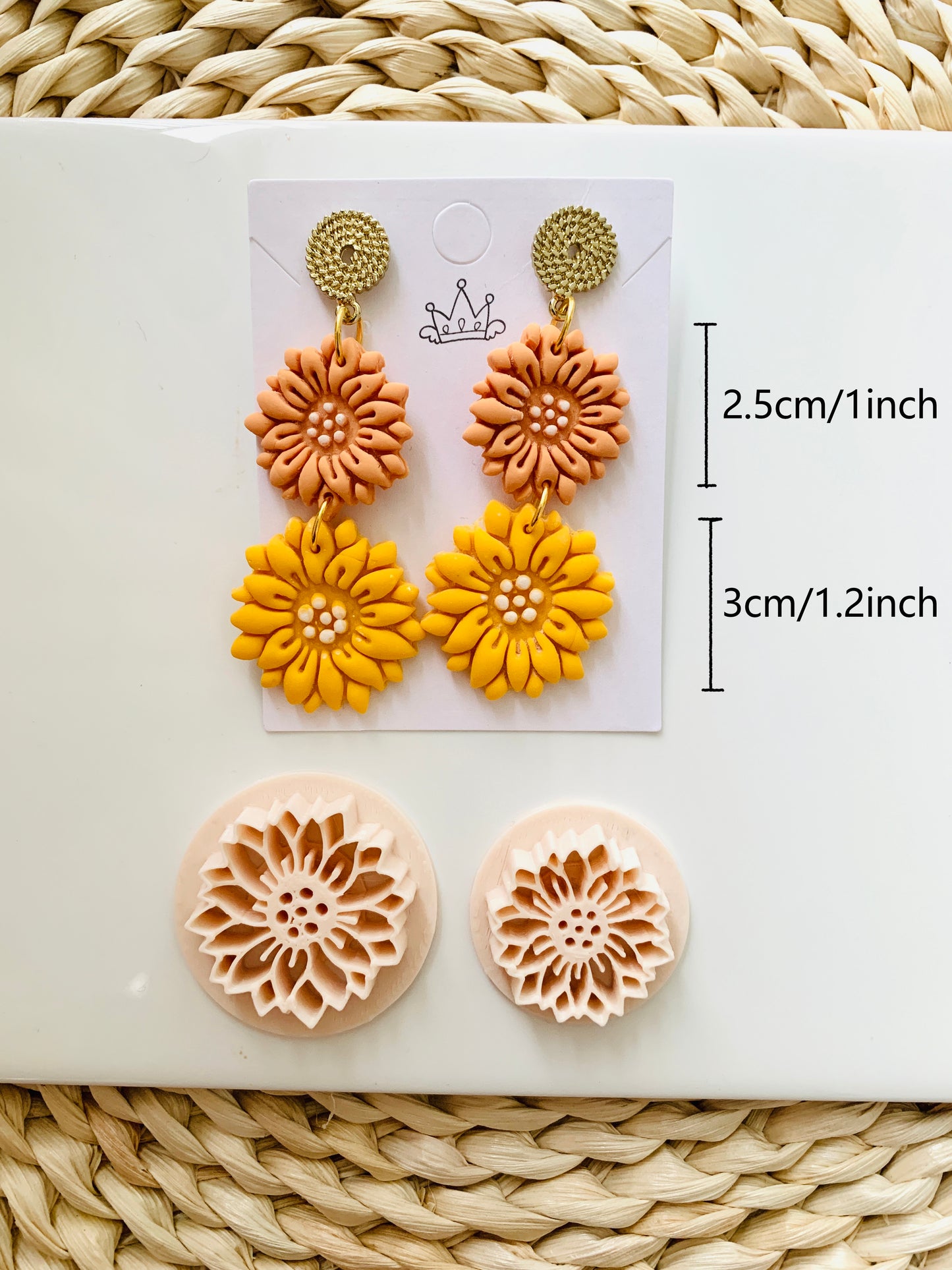 Summer Sunflower Polymer Clay Cutter Set | Boho Clay Cutter