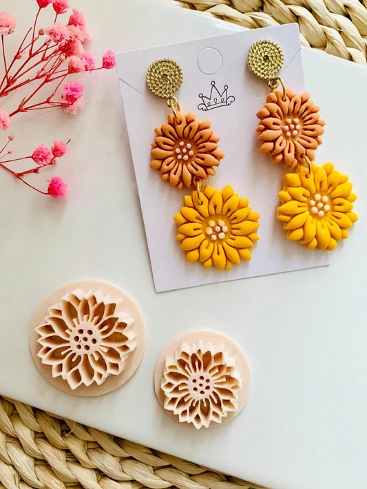 Summer Sunflower Polymer Clay Cutter Set | Boho Clay Cutter