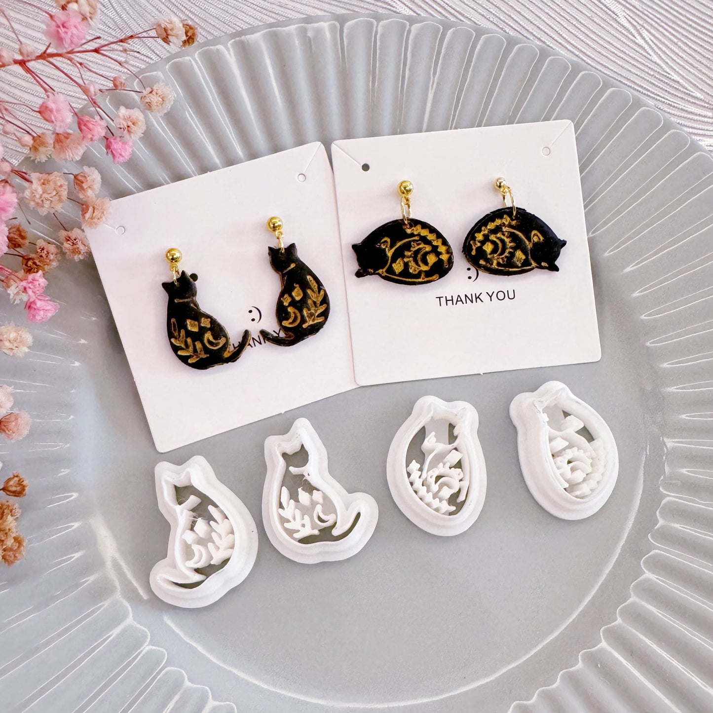 Cat Polymer Clay Cutter Set | Boho Clay Cutter