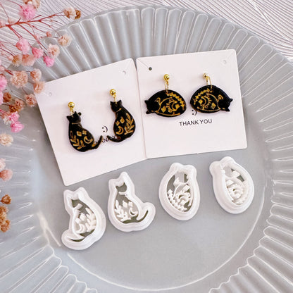 Cat Polymer Clay Cutter Set | Boho Clay Cutter