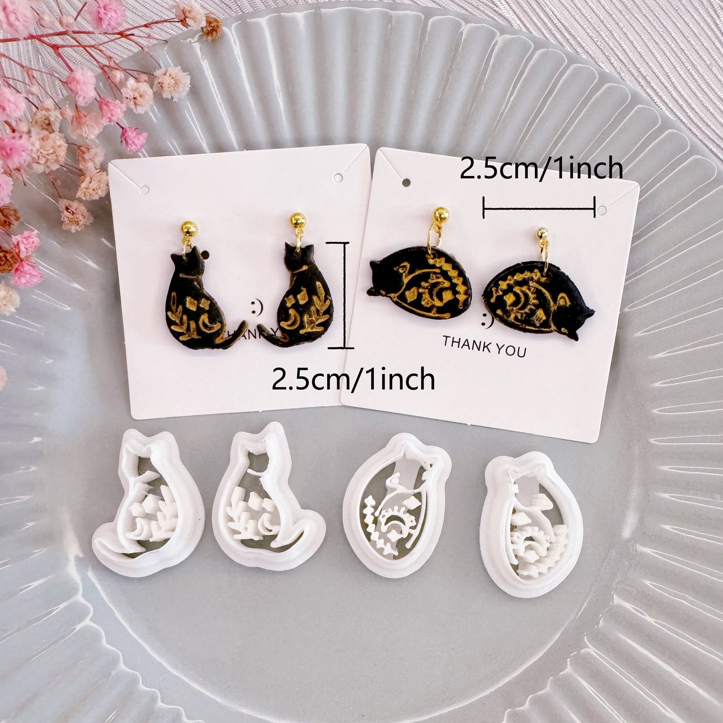 Cat Polymer Clay Cutter Set | Boho Clay Cutter