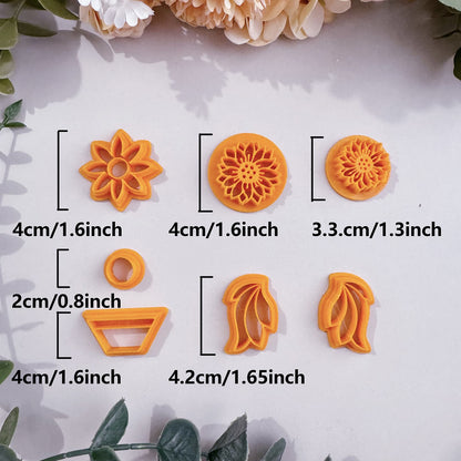 Sunflower Polymer Clay Cutters | Summer Clay Cutters | Boho