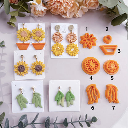 Sunflower Polymer Clay Cutters | Summer Clay Cutters | Boho